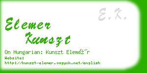 elemer kunszt business card